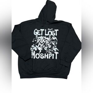 SNOT Don't Get Lost In The Moshpit Hoodie Men's Black Get Busy Or die tour large